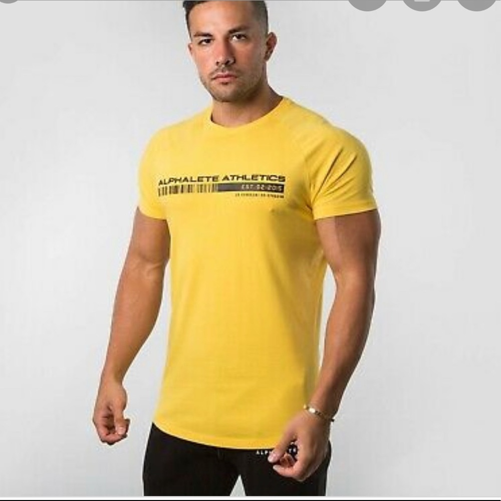 Alphalete men’s shirt yellow